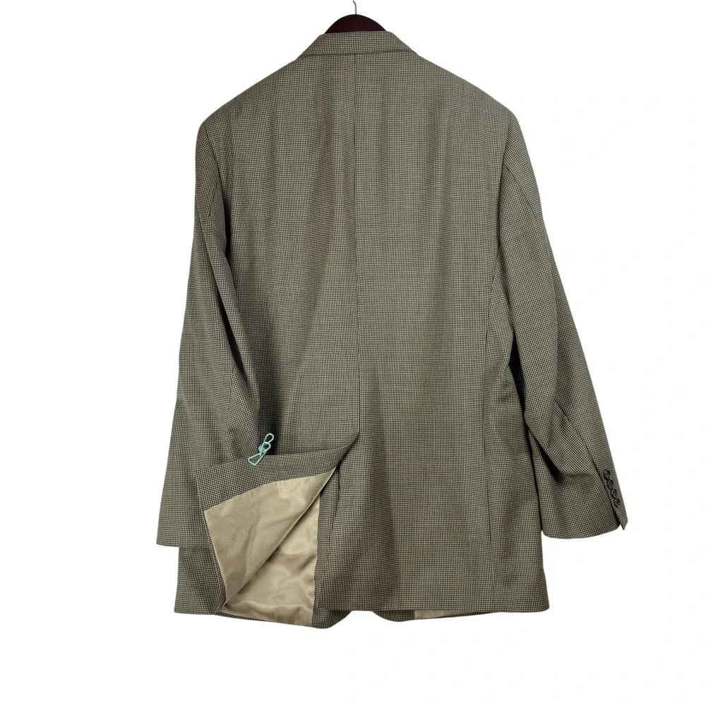 Mens Houndstooth Blazer Sport Coat Jacket‎ Lined Pockets Button Front
